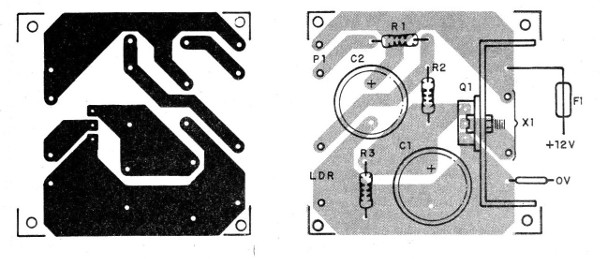 Figura 2 - Placa de circuito impreso para el montaje
