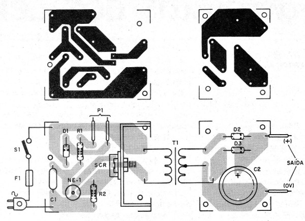 Figura 3 - Placa de circuito impreso para el montaje
