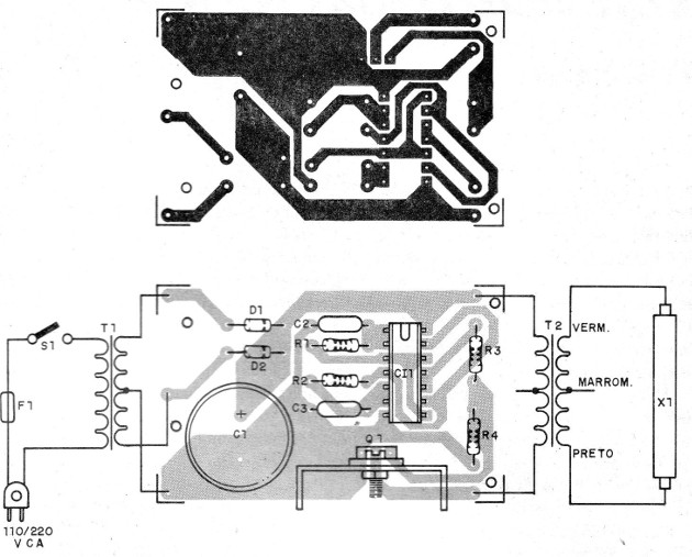 Figura 2 - Disposición de los componentes en la placa
