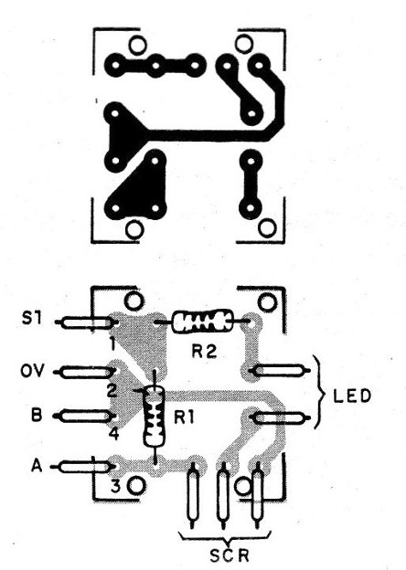   Figura 2 - Placa de circuito impreso para el montaje
