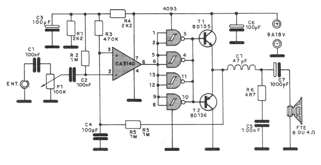 Figura 1 - Diagrama del amplificador
