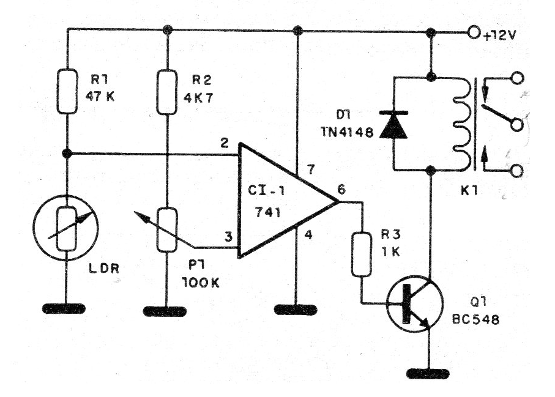 Figura 3 - Relé de corte de luz o de sombra
