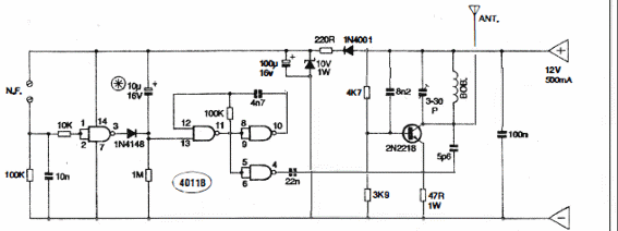 Transmisor de alarma de FM 
