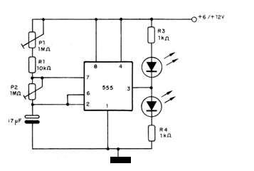 Parpadeante con LED y 555 
