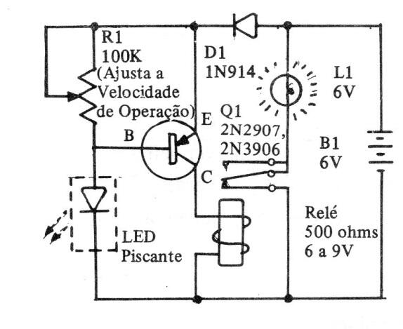 LED intermitente con relé 
