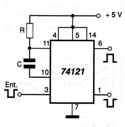 TTL monoestable 74121 
