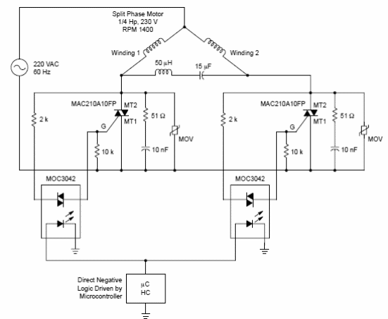 Control de dirección para motores de CA 
