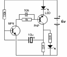 Parpadeante para dos LED 1 
