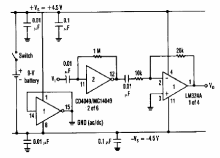 Amplificador con el 4049 
