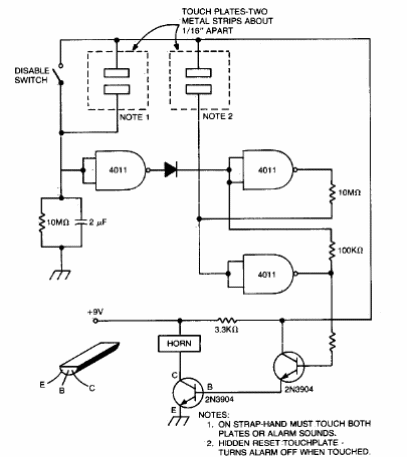 Alarma capacitiva 
