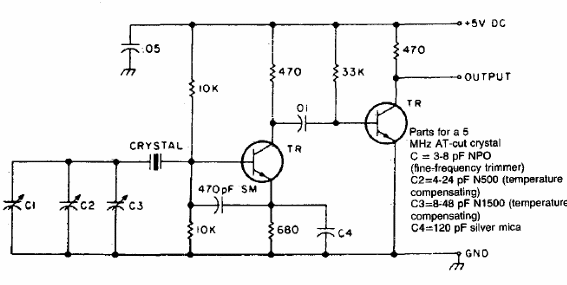 Oscilador de cristal compensado por temperatura 
