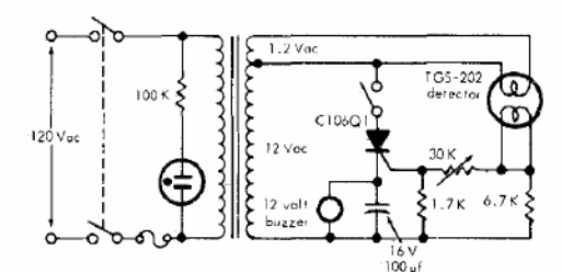 Detector de fugas de gas y humo 
