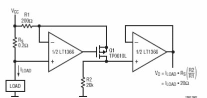 Sensor de corriente del lado positivo
