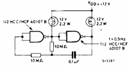 Controlador de lámpara con el 40107B 
