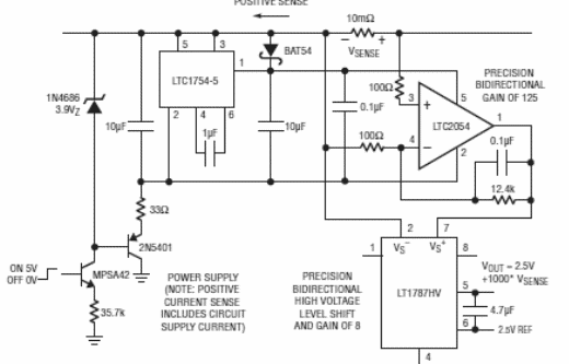 Sensor de corriente de baja potencia 
