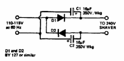 Adaptador de afeitadora 220V 
