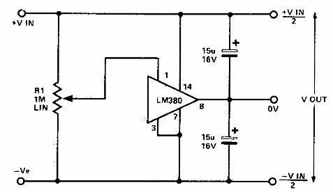 Regulador simétrico LM380 
