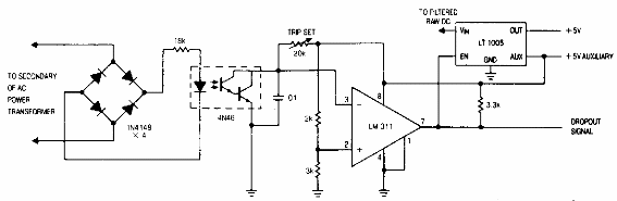 Detector de caída de tensión de línea 
