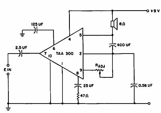 Amplificador de 1 W con TAA300 
