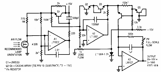 Anemómetro con lámpara de sensor 
