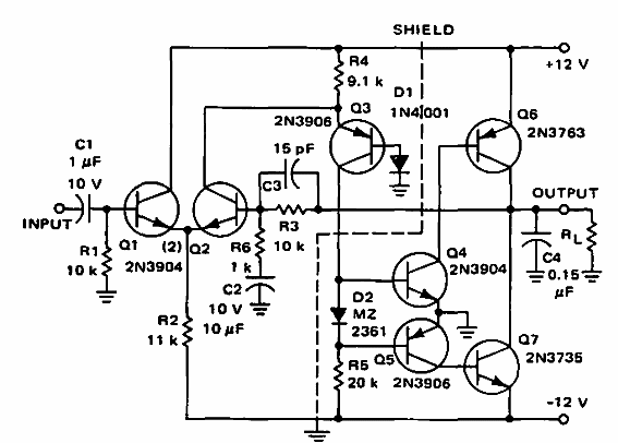 Amplificador de 4 W 
