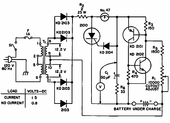 Cargador para baterías de 6V 
