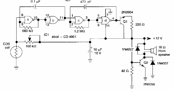 Alarma de luz pulsada 
