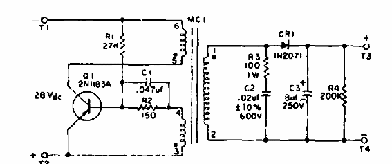 Convertidor 28 a 170 V 
