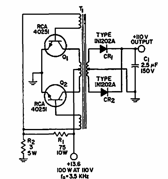 Inversor de 13 a 110 V 
