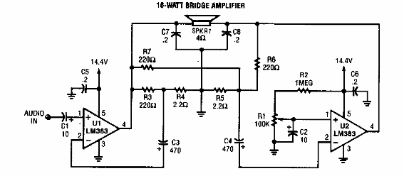 Amplificador en Puente de 18 W 
