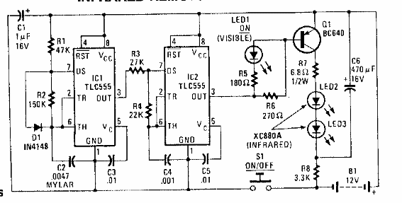 Emisor de control remoto IR 
