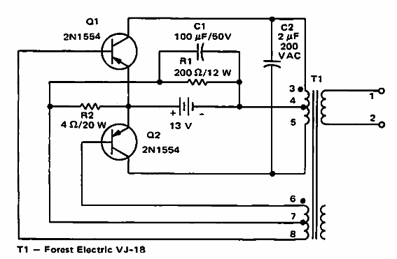 Inversor de 120 VCA x 120 W 
