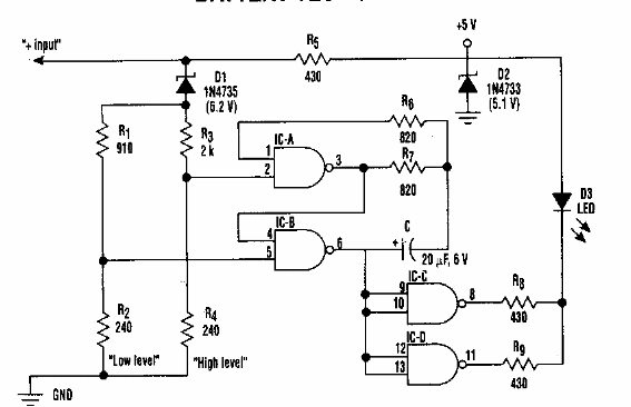 Circuito de prueba de batería 
