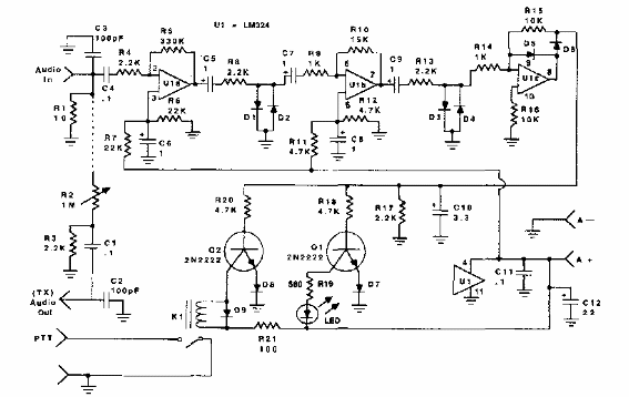 PTT para transceptor 
