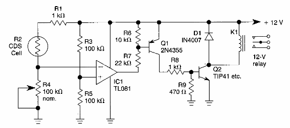 Relé fotoeléctrico sensible 
