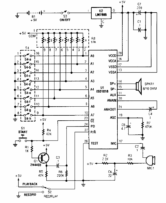 Grabador digital ISD1016 
