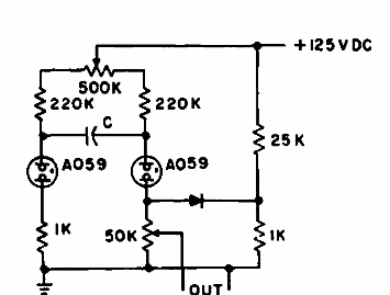 Oscilador de neón de 1 a 10 Hz 
