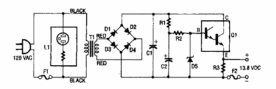 Fuente de alimentación de 13 V x 2 A 
