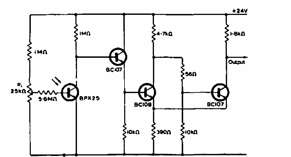 Sensor de luz de baja corriente en la oscuridad 
