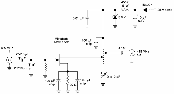 Amplificador para 435 MHz 
