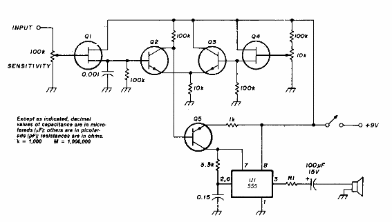 555 como oscilador de audio 
