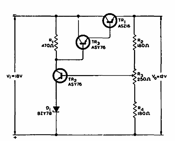 Regulador 12 V x 360 mA 
