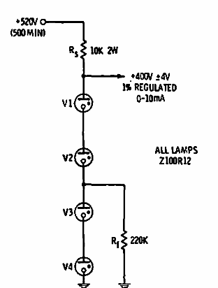 Regulador de neón de 400 V 
