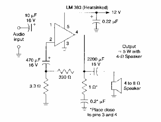 Amplificador para 12 V 
