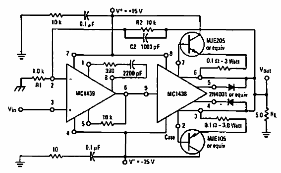 Amplificador de 30 W para servo 
