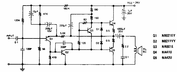 Amplificador de 6 W 
