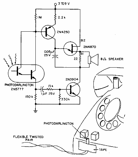 Detector de pulsos de luz telefónico 
