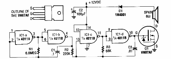 Sirena CMOS de 5W
