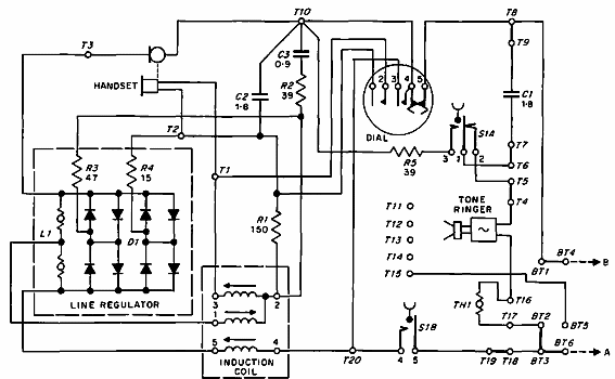 Circuito para transmisión telefónica 
