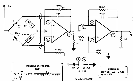 Amplificador para transductor en puente
